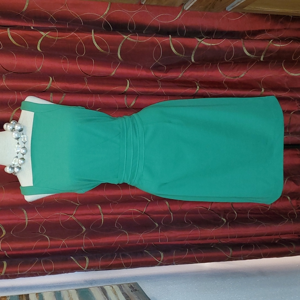 Green Form Fitting Dress